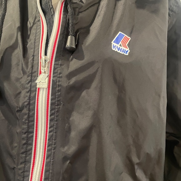 New K-way black nylon French Italian rainwear retail $287 M Unisex - Picture 5 of 7